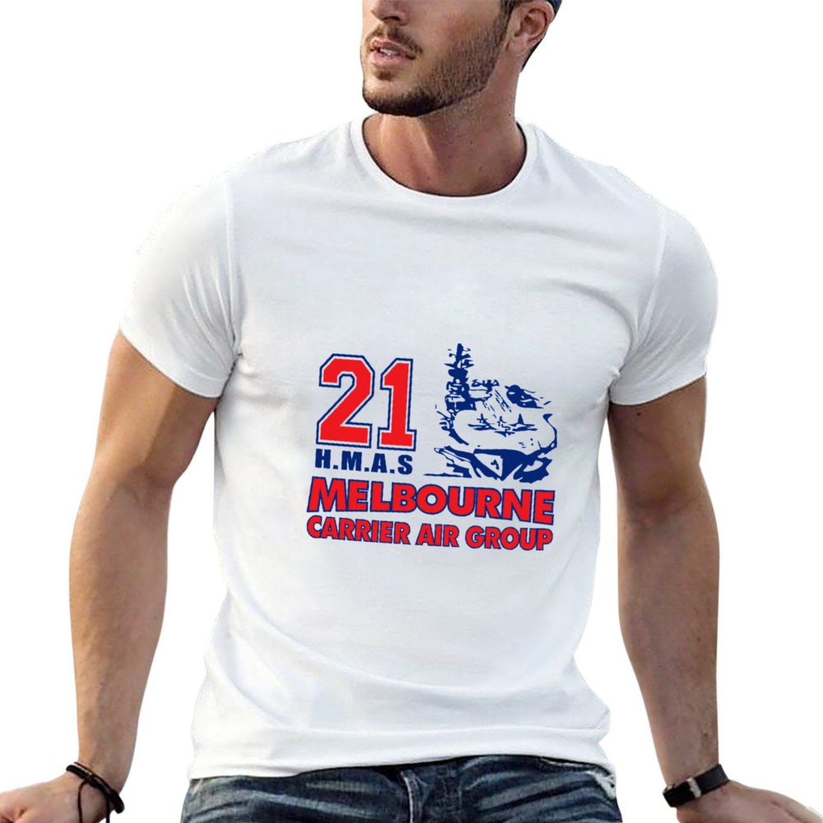 Mens Fashion Melbourne - HMAS Melbourne Carrier Air Group T-Shirt