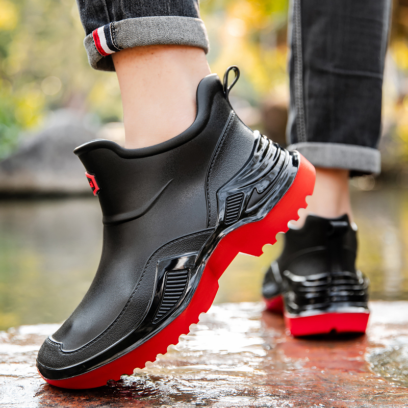 Men'S Fashion Hiking Boots - Unisex Rain Shoes Outdoor Non-slip Men's