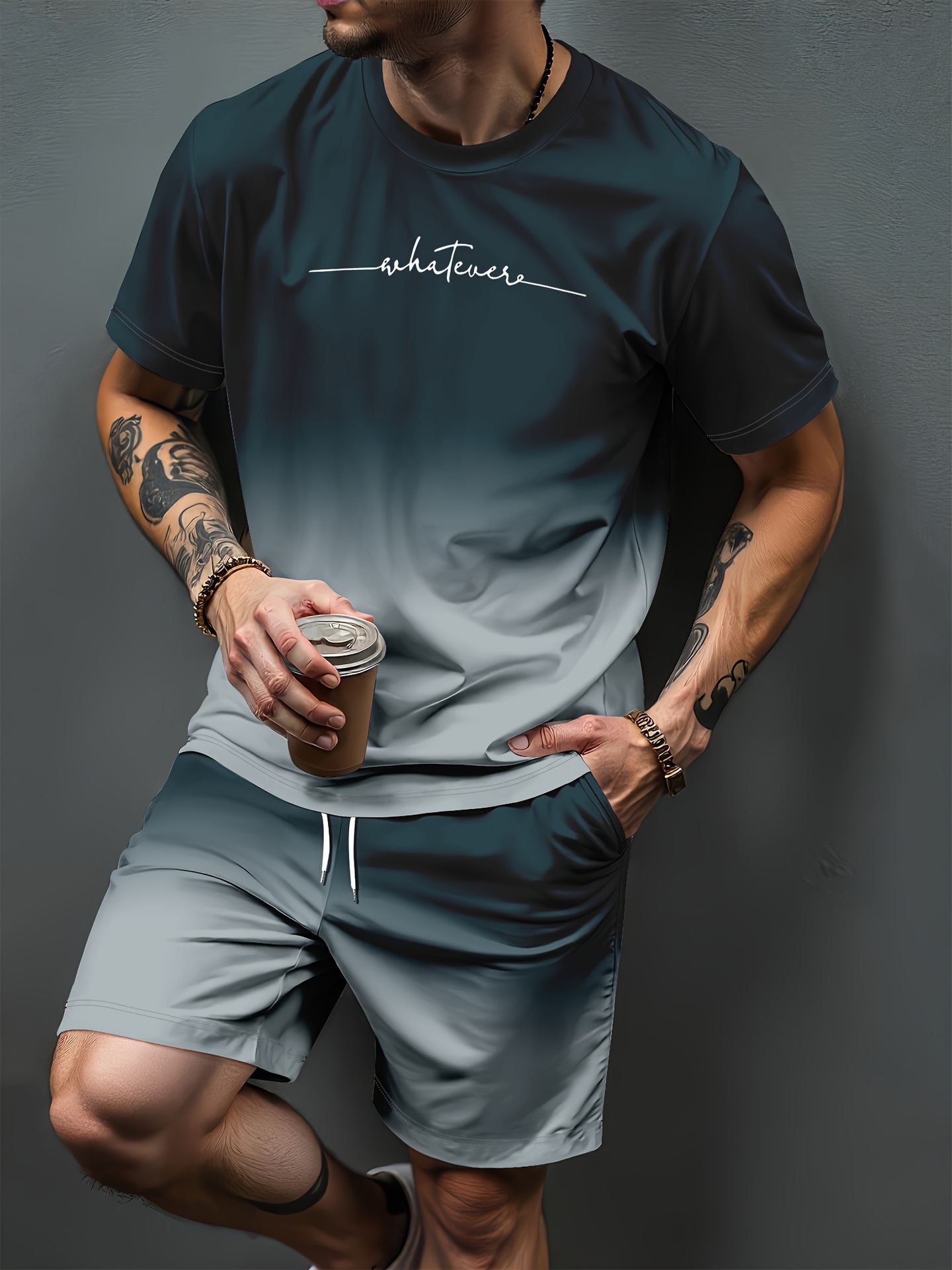 Gradient Letter Pattern 3D Pri - Men'S Fashion 2025 recension och pris
