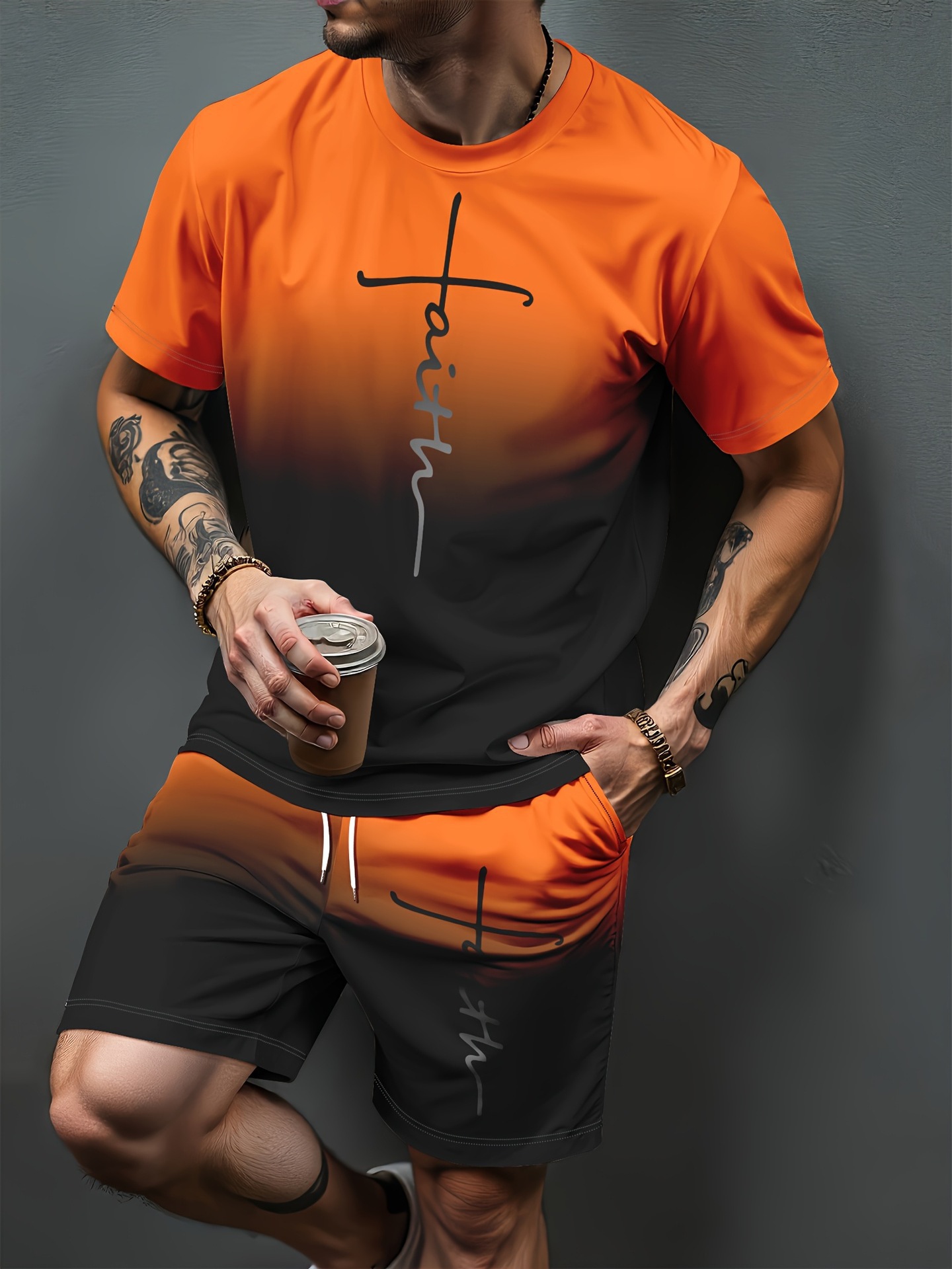 Gradient Letter Pattern 3D Pri - Men'S Fashion 2025 recension och pris