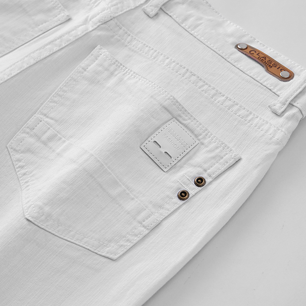 Men White Jeans Elasticity Str - Men'S Fashion For 70 Year Old recension och pris