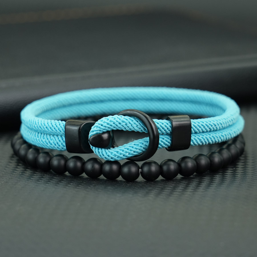 Trendy 2Pcs Beads Cord Bracele - Milan Men'S Fashion recension och pris