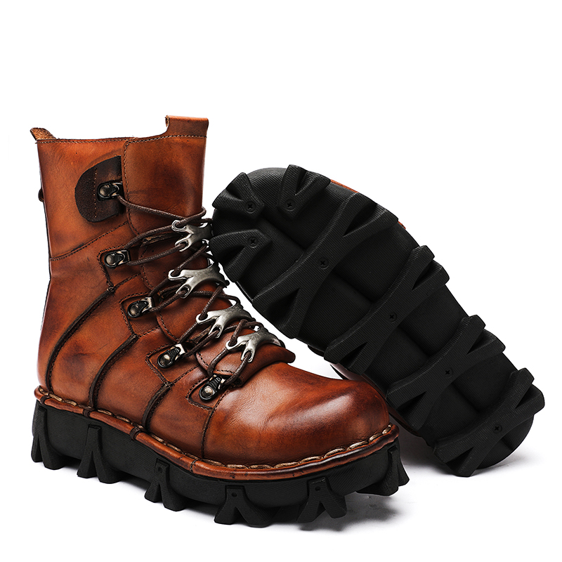 Fashion Men's Cowhide Genuine  - Men'S Fashion Hiking Boots recension och pris