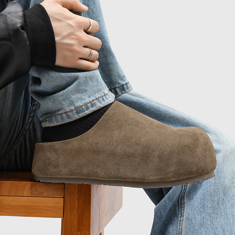 Men Half Slippers High Quality - Suede Loafers Men recension och pris