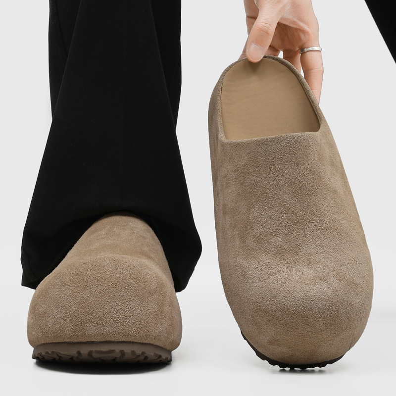 Men Half Slippers High Quality - Suede Loafers Men recension och pris