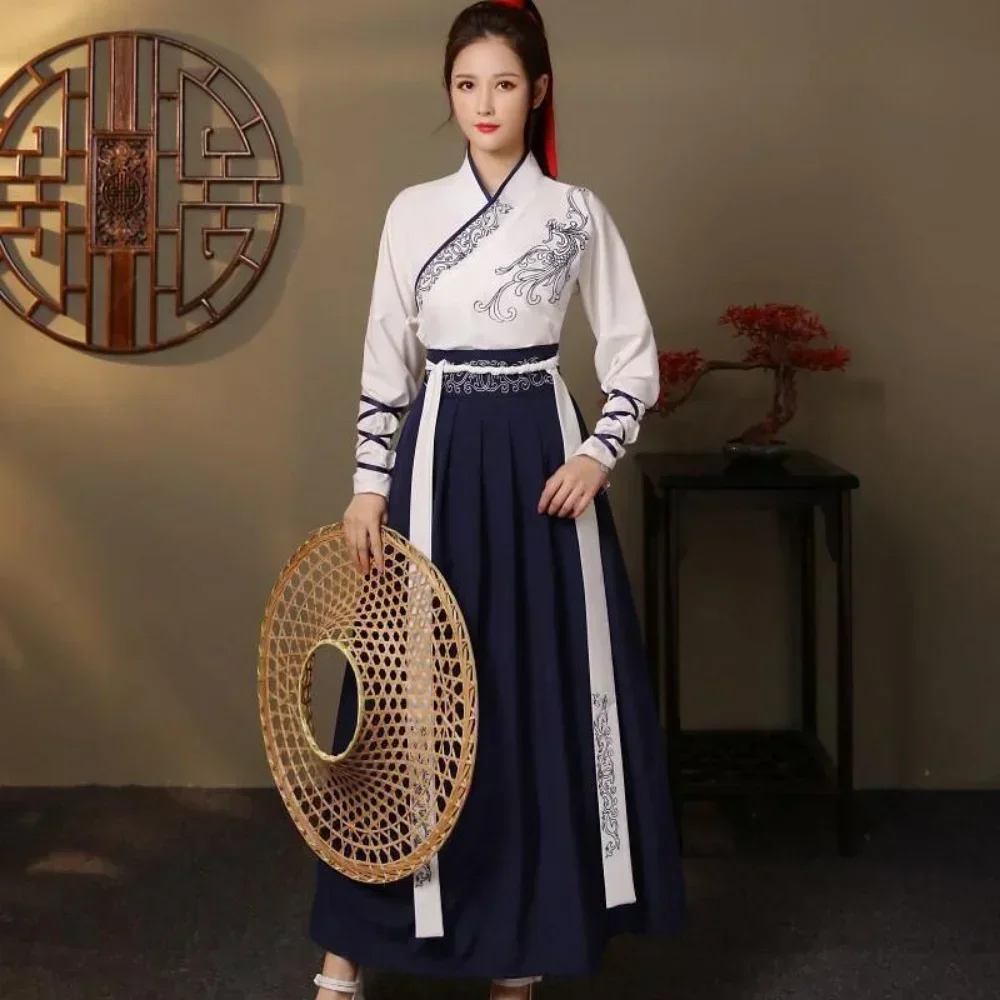 Modern Hanfu Women Top Skirt 2 - Men Fashion Vintage recension och pris