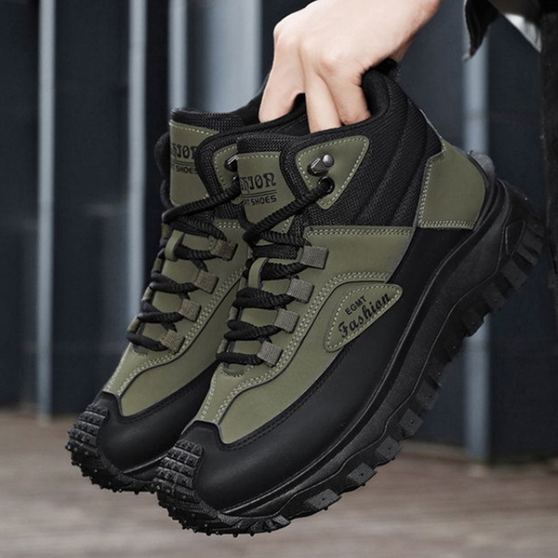 Men'S Black And White Mid Top  - Men'S Fashion Hiking Boots recension och pris