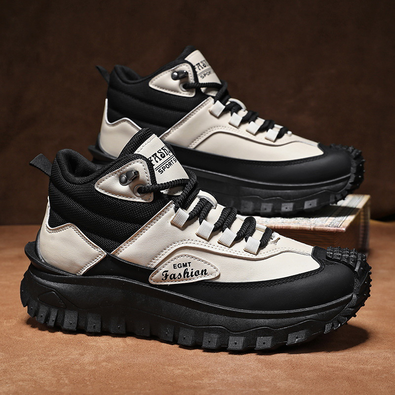 Men'S Black And White Mid Top  - Men'S Fashion Hiking Boots recension och pris