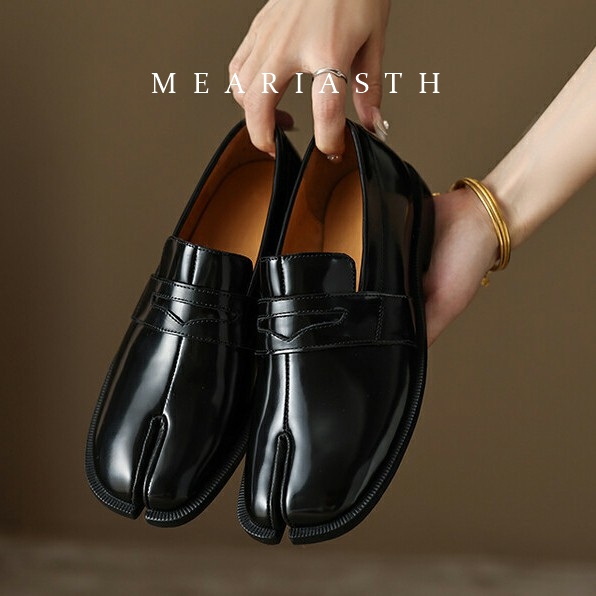black Tabi Shoes Split Toe Pat - Suede Loafers Men recension och pris