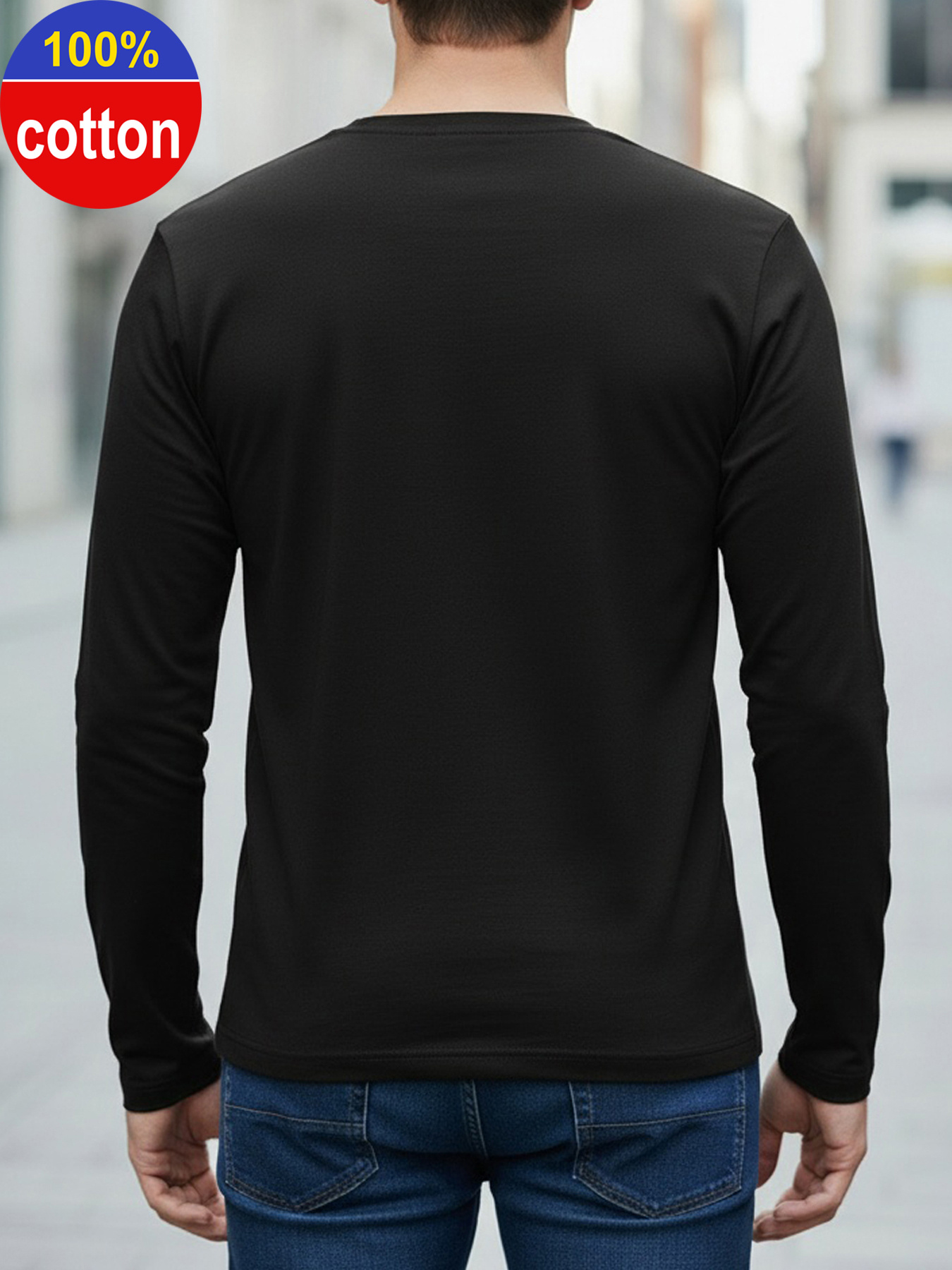 100% Pure Cotton Men's Long Sl - Men'S Fashion 2025 recension och pris