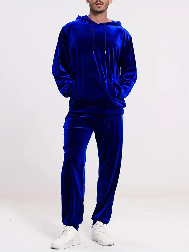 Fashion Solid Color Velvet Two - Men Fashion Vintage recension och pris