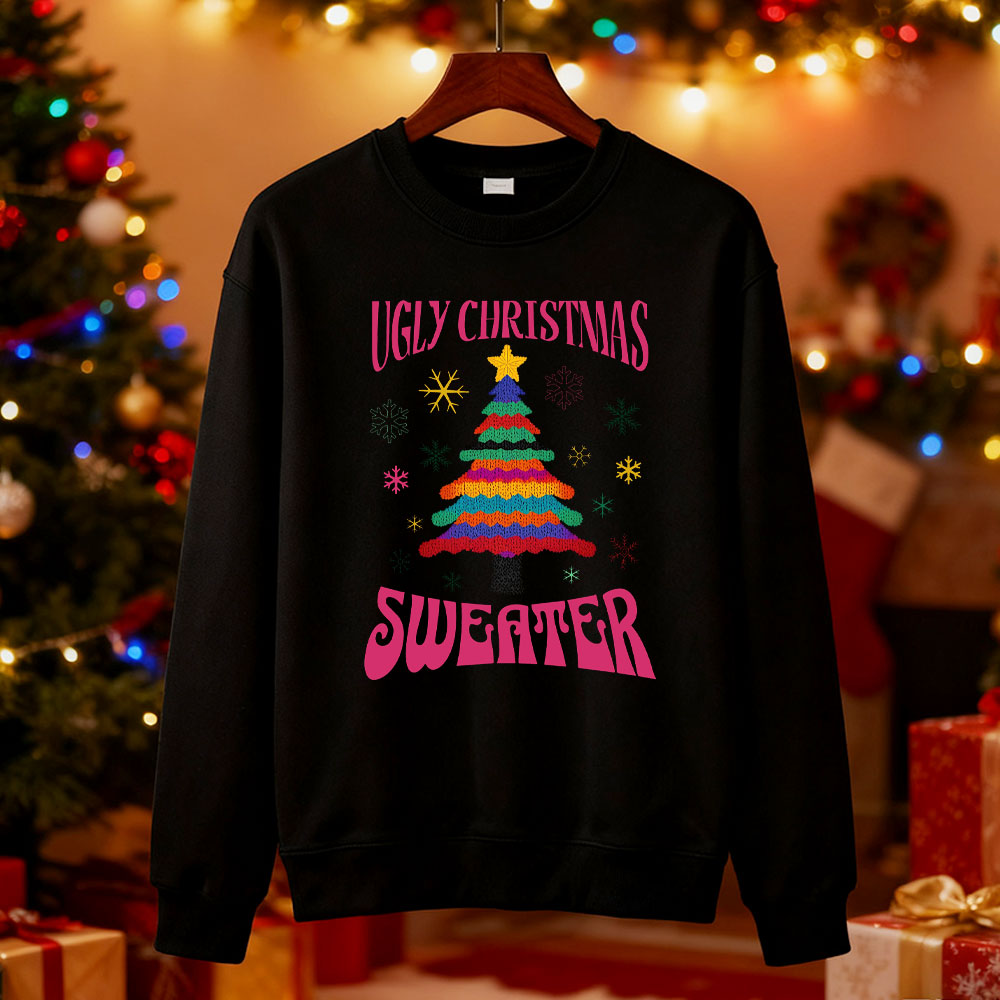 Ugly Christmas Sweater Tree Sw - Men'S Fashion For 70 Year Old recension och pris