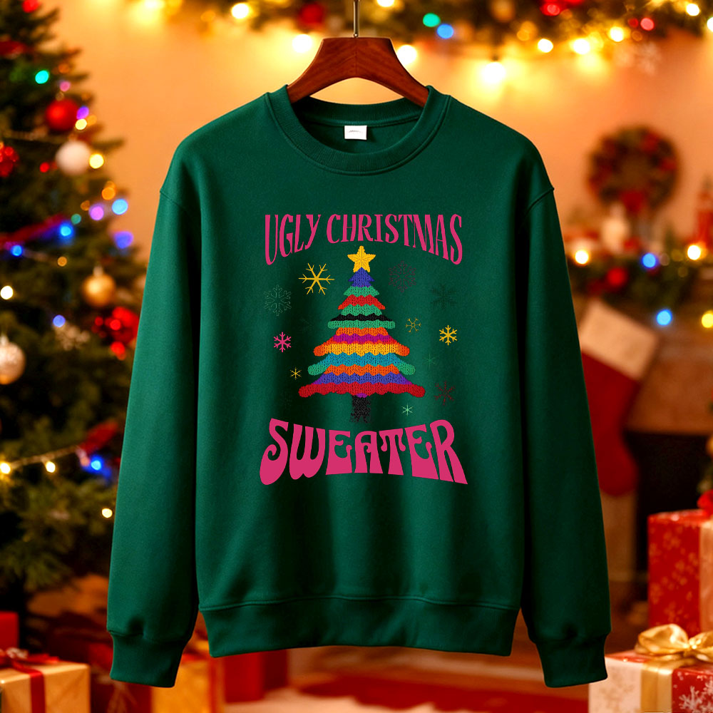 Ugly Christmas Sweater Tree Sw - Men'S Fashion For 70 Year Old recension och pris