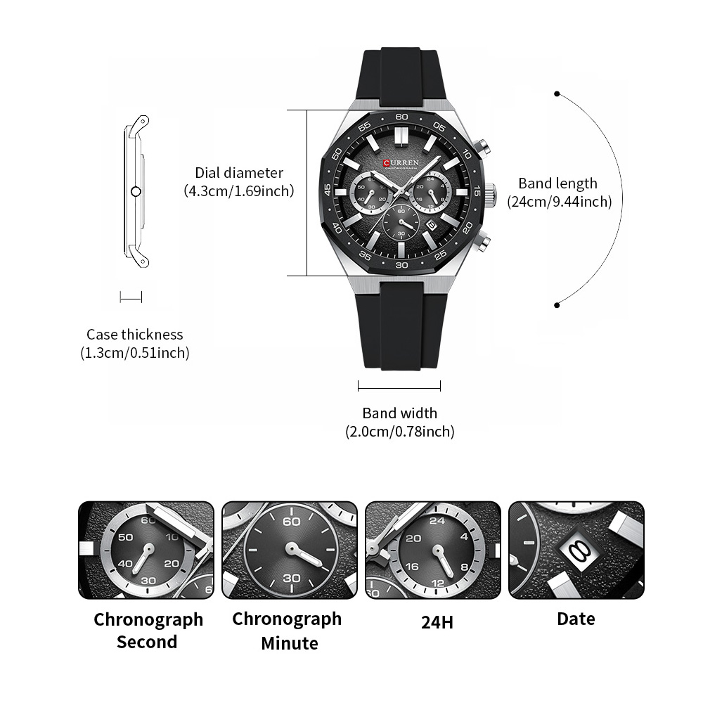 CURREN Fashion Casual Men Spor - Fashion Mens Watches recension och pris