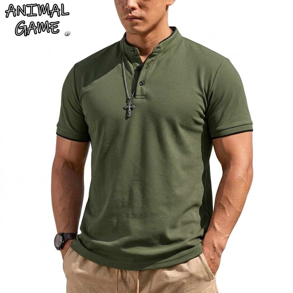 Summer Short Sleeve Henley Shi - Men'S Fashion 2025 recension och pris