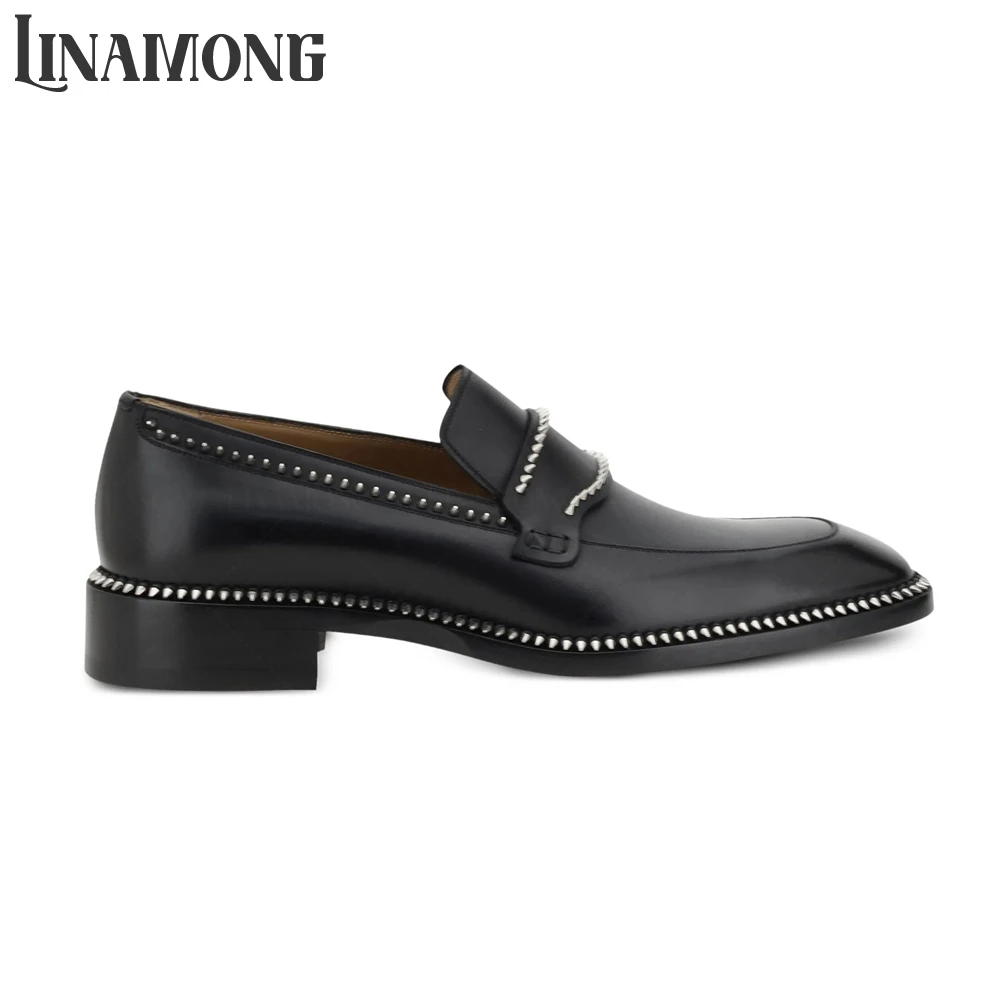 Black Spike Loafers Almond Toe - Suede Loafers Men recension och pris