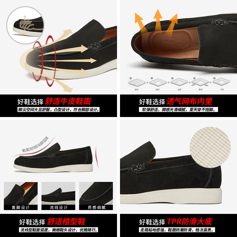 Casual Men's  Genuine Leather  - Suede Loafers Men recension och pris